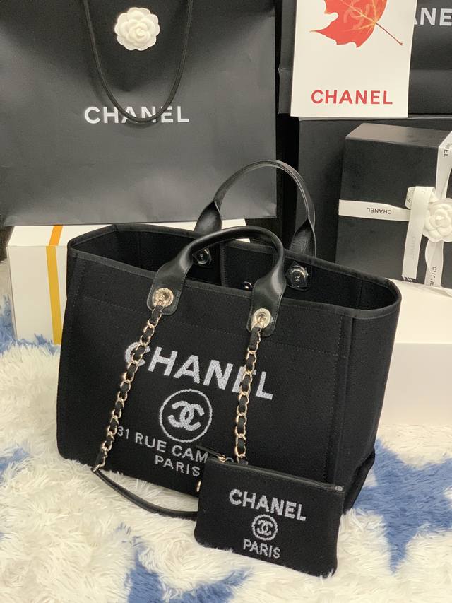 法国高端定制品 Chane1 classic Bag 66941# 2020年早春新色 Chane1 带珍珠logo-沙滩牛仔帆布包 专柜同步更新 结合一切经典