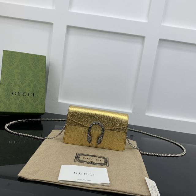 Gucci新款专柜品质 顶级原单货 原厂皮 实物实拍 款号 476432全皮金色 尺寸 W1 Xh10Xd Cm