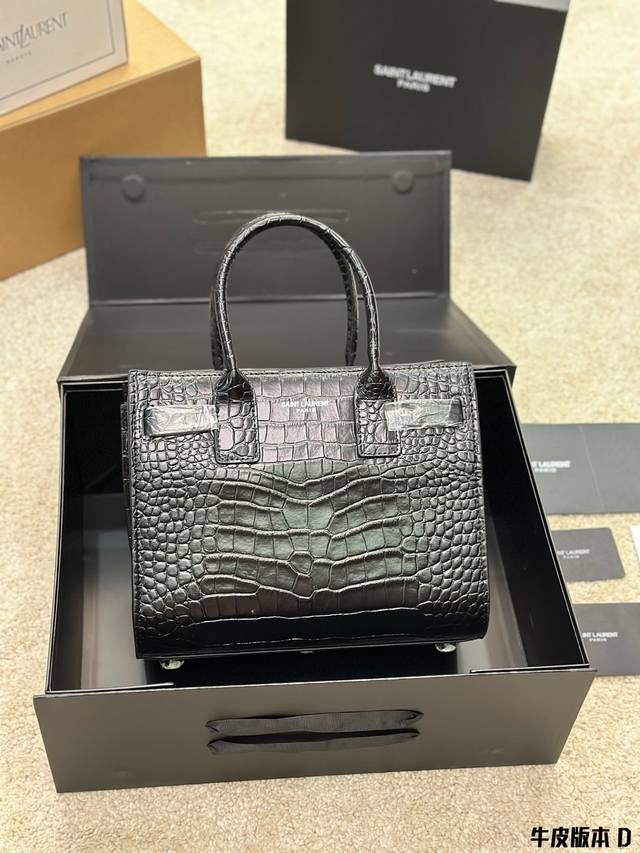 牛皮版本 -中号 Yves Saint Laurent Ysl经典风琴 Saint Laurent 手提包 酷酷的黑色一麂皮面料 奢华有 内涵 可调节肩带设计