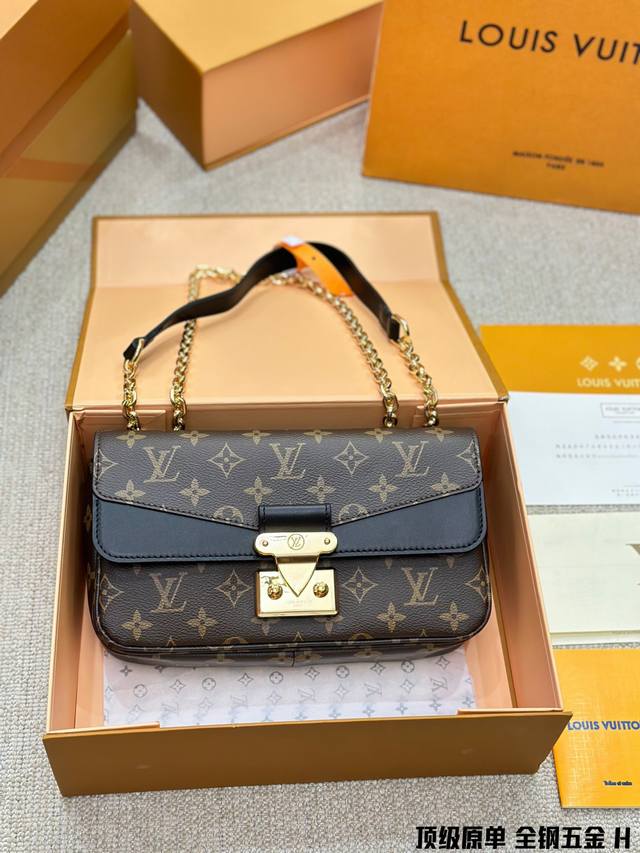 顶级原单 全钢五金 Louis Vuitton Marceau 新款包型 永不过时的经典 Monogram Lv新款链条包 Marceau 经典老花元素 焦糖色