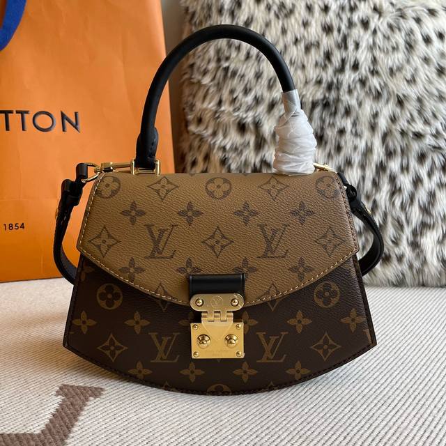 免税 Ddd Lv路易威登 Louis Vuitton Ddd 23年官网代购新版lv路易威登 Ddd Lv Tisitt经典拼色老花扇形包 Ddd 几何线条设