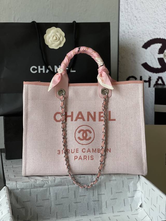 法国高端定制品 Chane1 Classic Bag 66941# 2020年早春新色 Chane1沙滩牛仔帆布包 专柜同步更新 结合一切经典的旅游购物袋系列