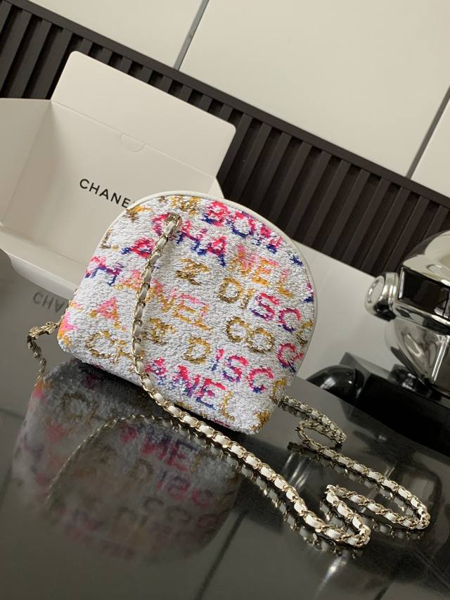 Chanel贝壳链条亮片晚宴包 羊皮内里全钢五金 尺寸 16X7X16 款号 3354
