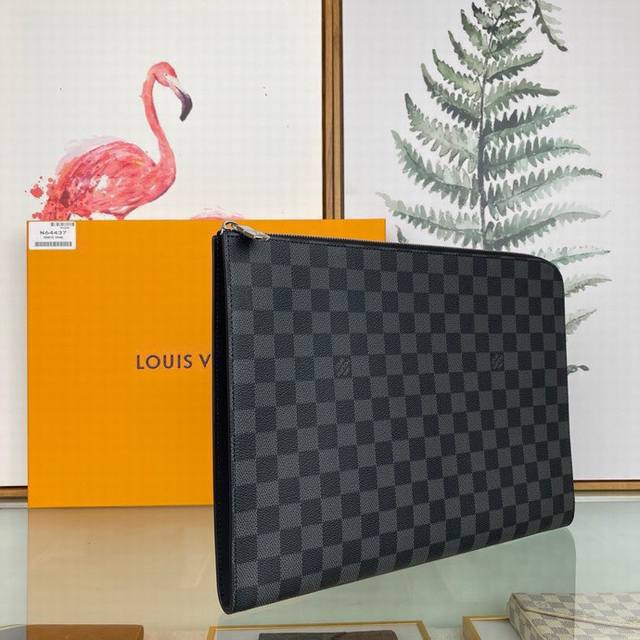 Louis Vuitton 顶级原单 独家背景n64437 尺寸:35.0 X 25.0 X 2.0 厘米 路易威登的pochette Jour大号手袋 可轻松