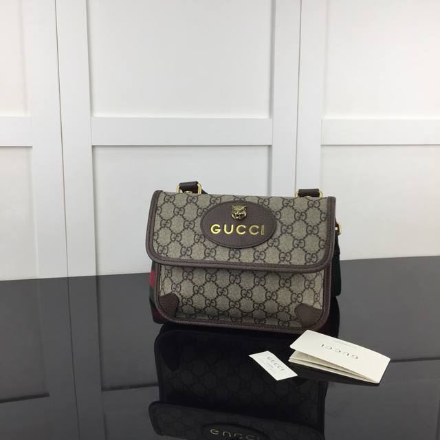 Gucci新款专柜品质，原单货，实物实拍，款号:501050 颜色：啡pvc啡皮、啡pvc红，尺寸：W22Xh16.5Xd4Cm，